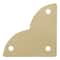 Dritz® Home Small Brass Smooth Quatrefoil Corners, 3 Pack